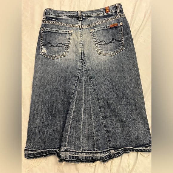 7 For All Mankind Women's Denim Skirt - Picture 3 of 7
